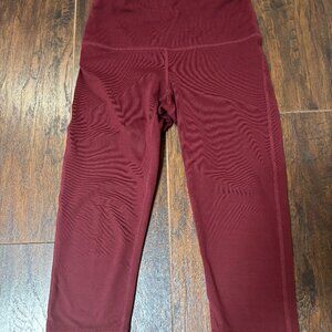 ZELLA Burgundy Cropped Capri Leggings, SizeXXS